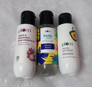 Plum Onion &amp; Bringraj Hairgrowth Oil Shampoo And Shower Gel