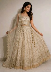 ✨ Ivory Embroidered Lehenga Set