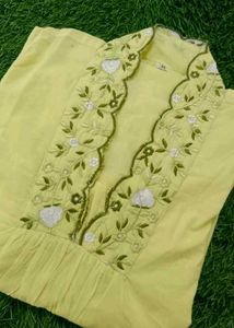 Yellow Embroidered Kurta Set💛