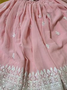 Pink Frill Sleeve Dress Set