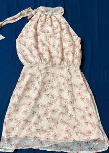 Floral Print Halter Neck Dress