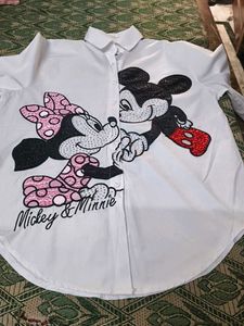 Mickey & Minnie Sequin Shirt