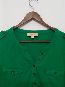 Green Top With Buttons | Women | Size: L