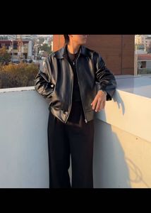 Men’s poloize Leather Jacket