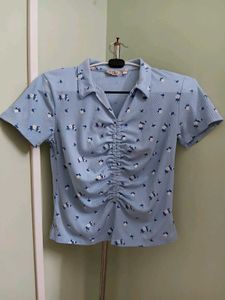 Brand New Blue Floral Top