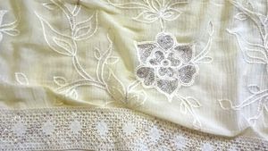 Yellow Embroidered Saree with blouse 💛✨🪽