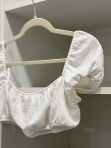 H&amp;M Textured Crop Top