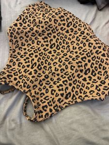 Urbanic Leopard Print Crop Top backless