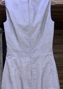 Sleek Grey Sleeveless Sheath Dress