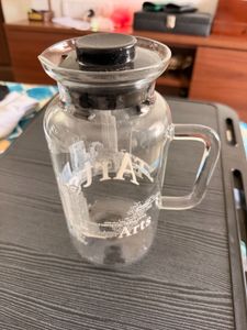 New Glass Pitcher with Cityscape Design