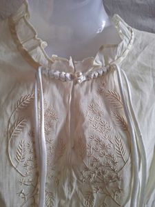 Cream Embroidered tops