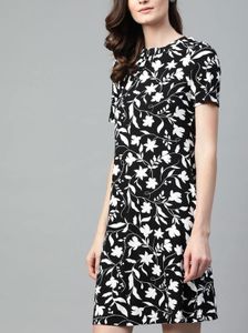 M&amp;S | Floral Round Neck Swing Dress