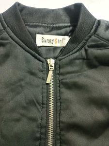 Women's Stylish Black Bomber Jacket Fixed Price