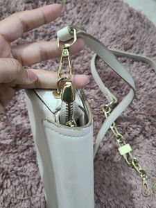 double sling Stylish Bag with gold accent chain
