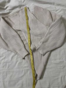 Ribbed Wrap Top Sweater