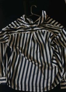 Chic Striped Button-Down Blouse