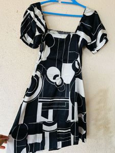 Abstract Print Mini Dress