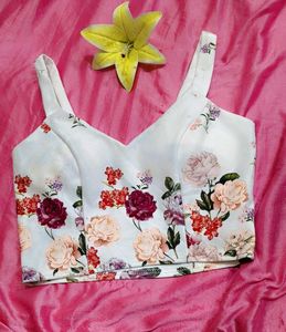Floral Print Crop Top