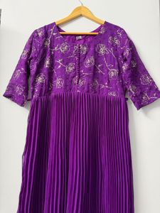 *offer*Elegant Purple Embroidered Dress