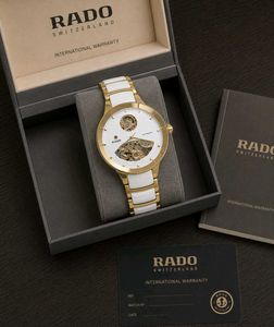 RADO WHITE CERAMIC Automatic Open Heart MENS WATCH