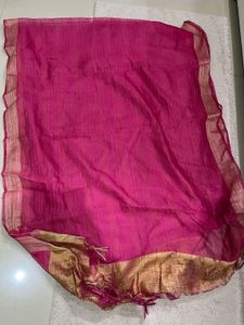 Vibrant Pink &amp; Gold Saree