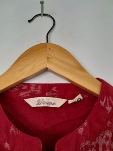 Maroon Printed Kurta (Women's)