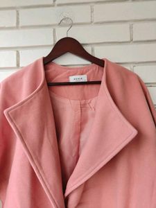 Imported Elegant Pink Oversized Coat