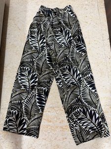 (XS) Satin Casual Pants With Pockets