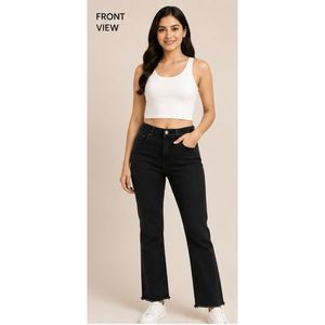 Women's Black Flare Jeans