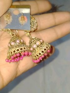 Pink Jhumka