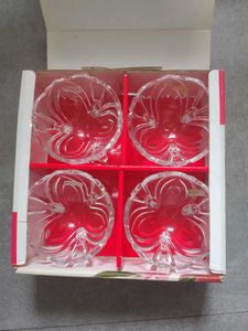 Set of 4 Crystal Dessert Bowls