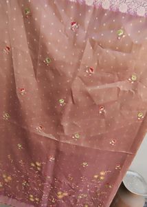 Linen Embroidery Saree