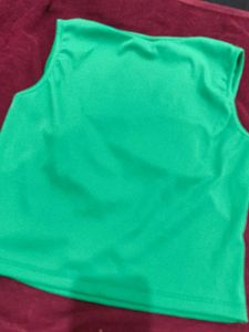 Fluorescent Green Ribbed Top