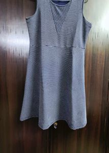 Striped Sleeveless A-Line Dress