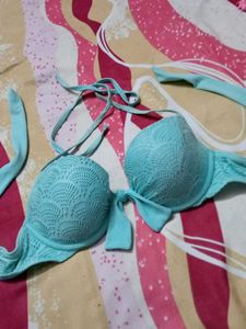 Aqua Blue Bikini Top