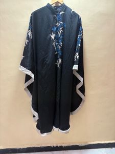 Embroidered Black kaftan abaya
