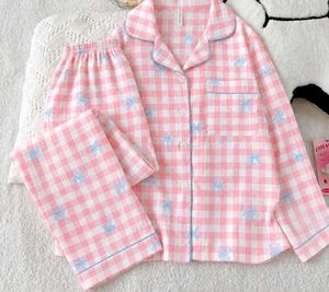 Cute Pink Gingham Pajama Set