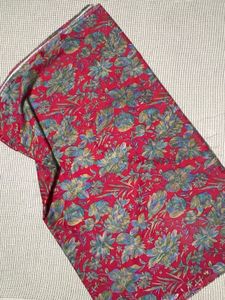 5 Metres Red Floral Fabric