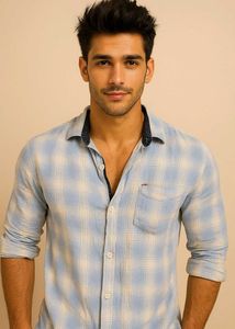 Men's Cotton Blue Shirt – 38" Chest Size