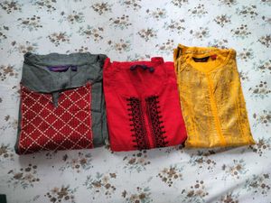 3 set of Branded Kurtas Bundle for women💕