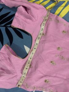baby pink organza suit new