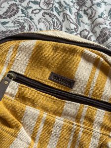 Maisha by Esha Striped Canvas Backpack