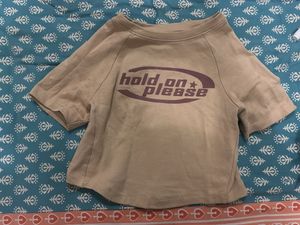 Cute "Hold On Please" Graphic Tee