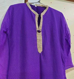New Purple Textured Kurta 💜