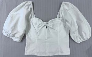 Chic White Puff Sleeve Top