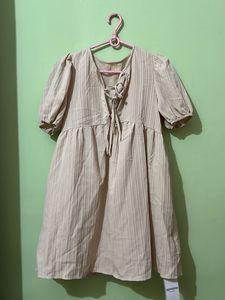 Boho Tie-Neck Mini Dress