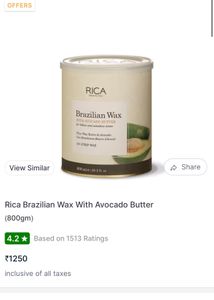 Rica Brazilian Wax With Avocado Butter (800gm)
