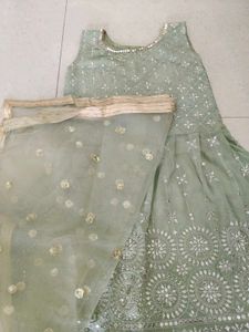 Elegant Mint Green Sharara Set