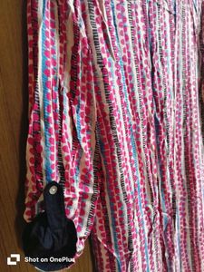 Vibrant Striped Button-Down Kurta