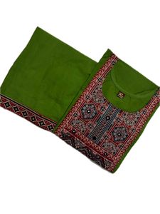 Green Ethnic Kurta Set with Intricate Print